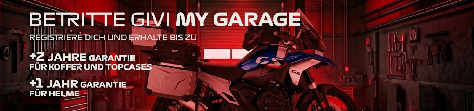Verlangere deine garantie mit MyGarage by Givi